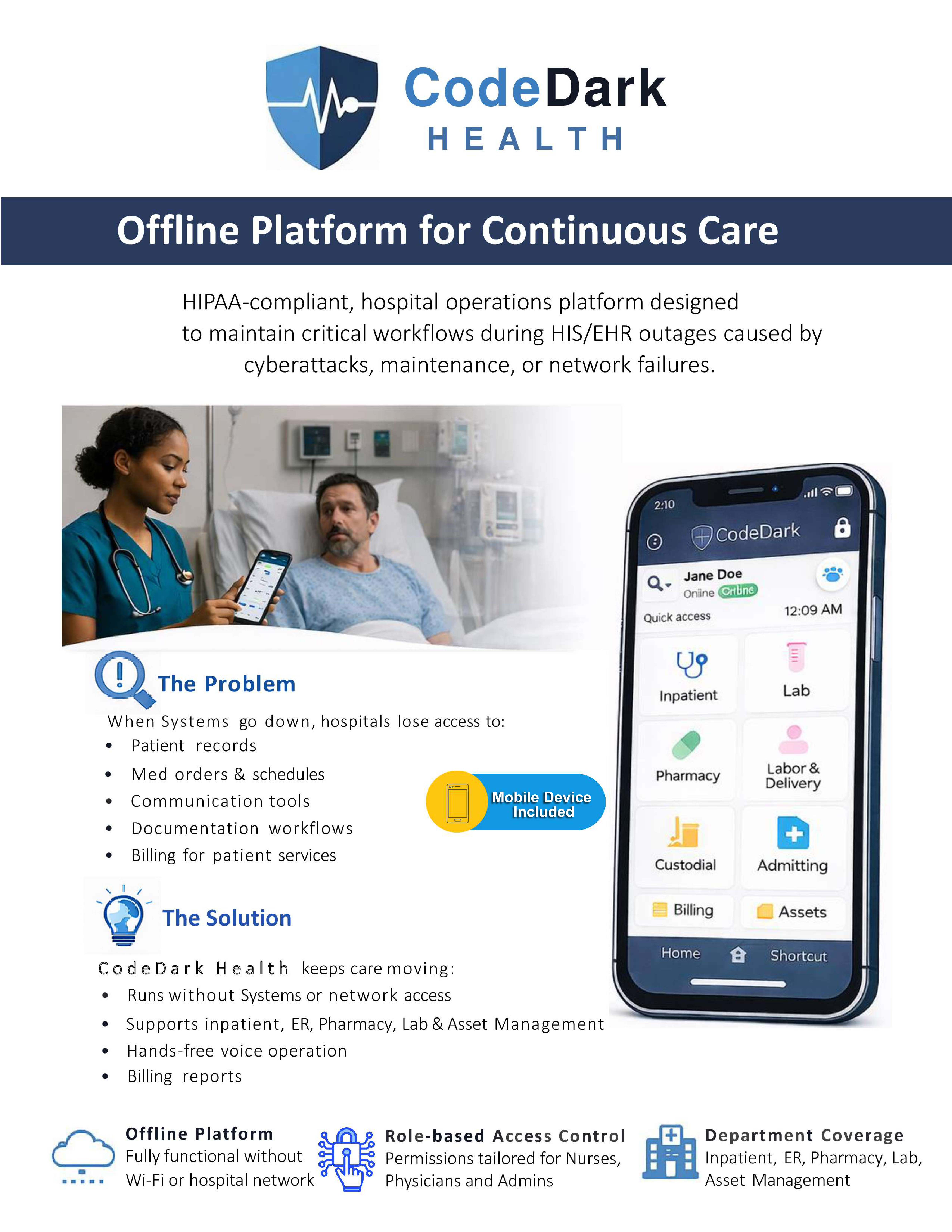 CodeDark Health Features